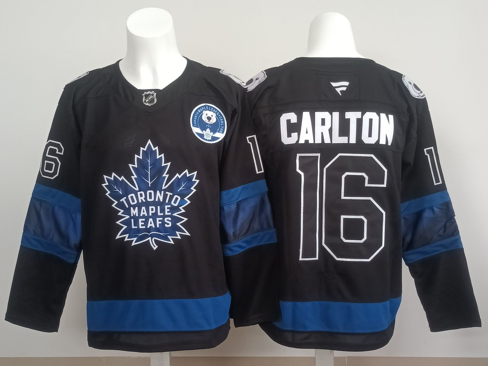 Men 2025 Toronto Maple Leafs #16 Carlton Black NHL Jersey style 01